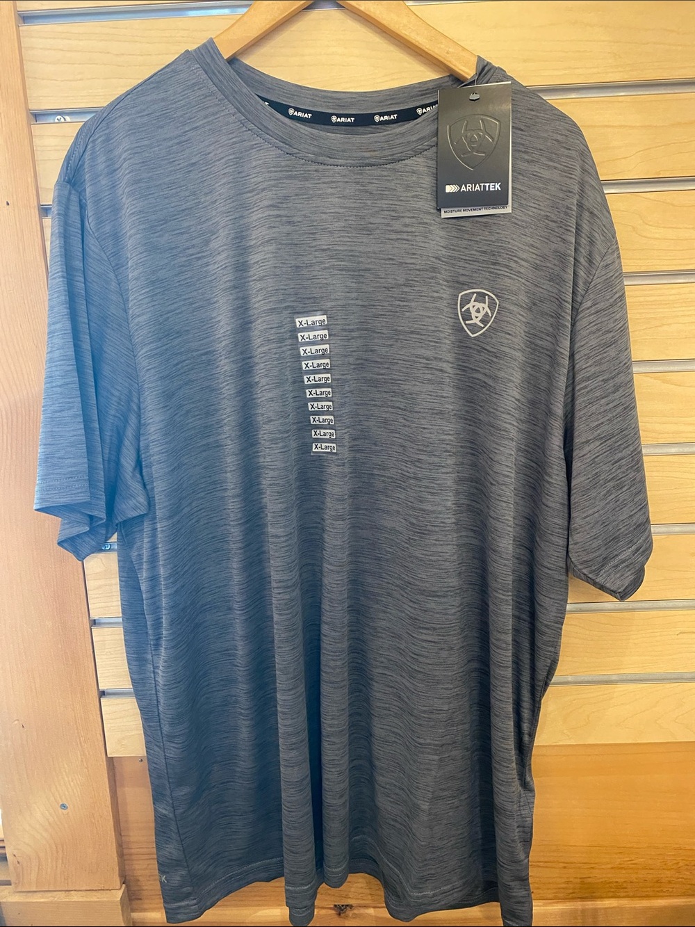 Ariat Men's Heather Charcoal Performance Short Sleeve Tee